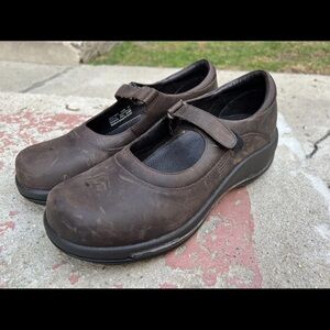 Dansko Chunky Mary Jane Shoes Women's 41 US 10.5 Brown Leather Comfort Loafer